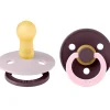 Chupetes Con Diseños^BIBS 2 Chupetes Studio Colour Fusion Round Dusky Lilac Plum Mix