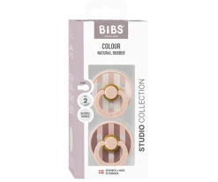 Chupetes Con Diseños^BIBS 2 Chupetes Studio Colour Round Block Blush Mix