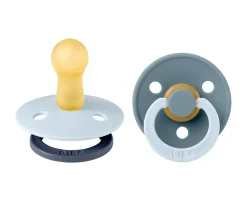 Chupetes Con Diseños^BIBS 2 Chupetes Studio Colour Fusion Round Baby Blue Petrol Mix