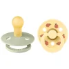 Chupetes Con Diseños^BIBS 2 Chupetes Studio Colour Round Ladybug Sage Mix
