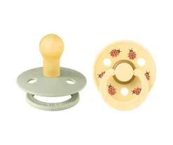 Chupetes Con Diseños^BIBS 2 Chupetes Studio Colour Round Ladybug Sage Mix