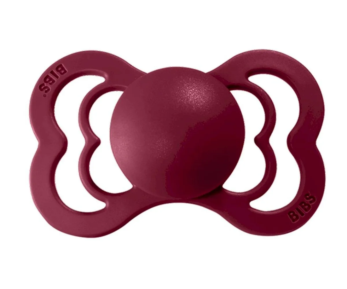 Chupetes Con Diseños^BIBS 2 Chupetes Supreme Coral/Ruby Látex