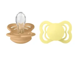 Chupetes Con Diseños^BIBS 2 Chupetes Supreme Desert Sand/Sunshine Silicona
