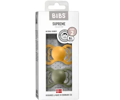 Chupetes Con Diseños^BIBS 2 Chupetes Supreme Honey Bee/Olive Látex