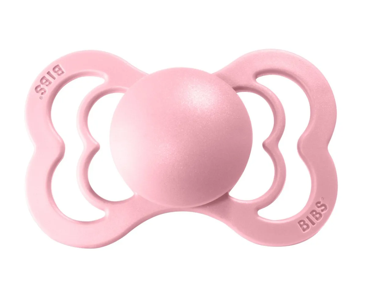 Chupetes Con Diseños^BIBS 2 Chupetes Supreme Ivory/Baby Pink Látex