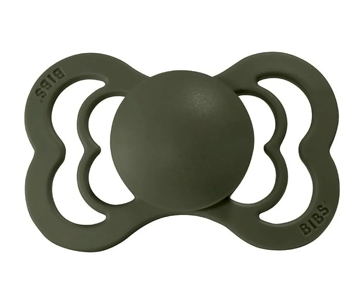 Chupetes Con Diseños^BIBS 2 Chupetes Supreme Sage/Hunter Green Látex