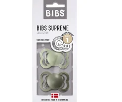 Chupetes Con Diseños^BIBS 2 Chupetes Supreme Sage/Hunter Green Látex