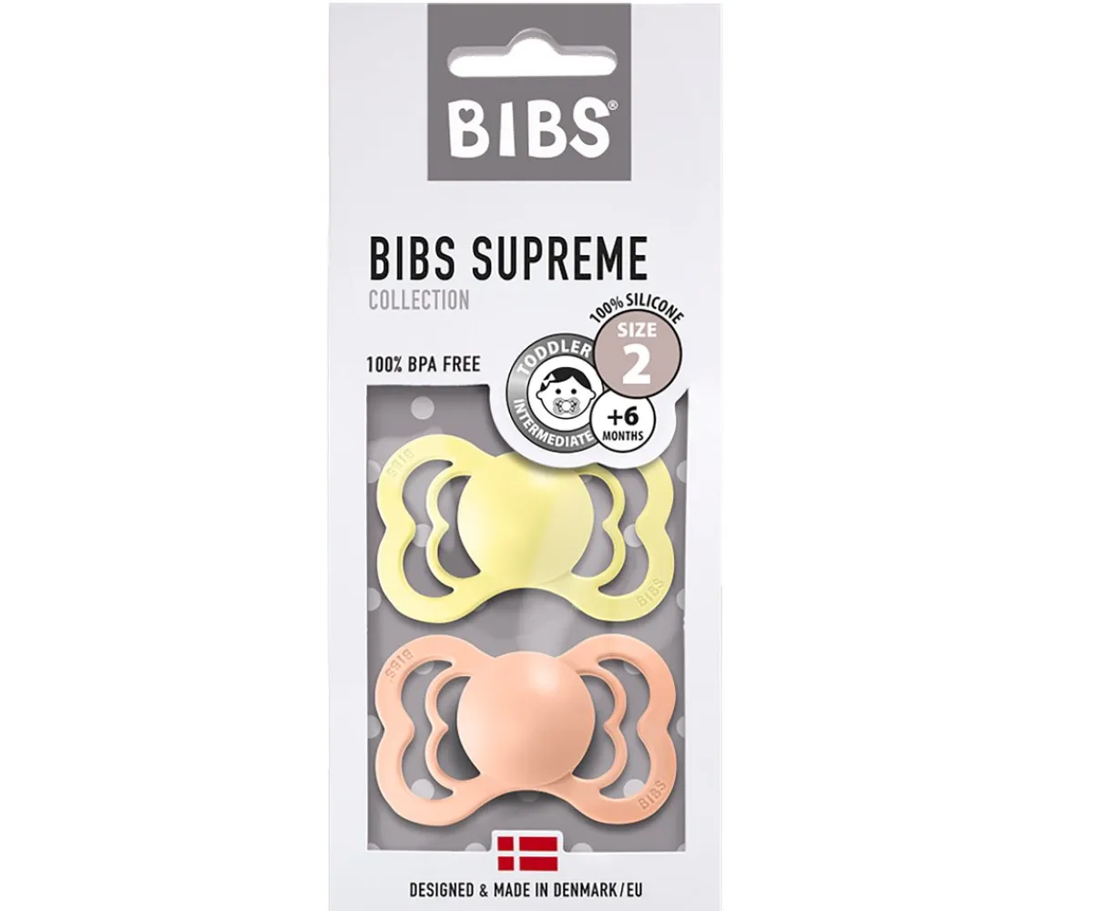 Chupetes Con Diseños^BIBS 2 Chupetes Supreme Sunset/Sunshine Silicona