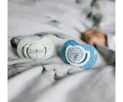 Chupetes Con Diseños^LOVI 2 Chupetes Botanic Blue Vintage