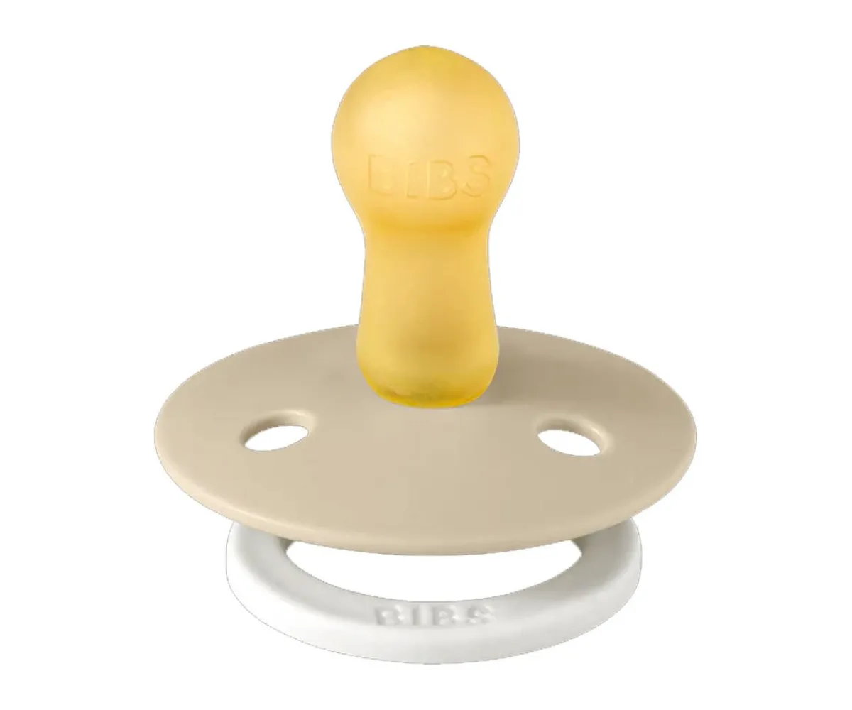 Chupetes Con Diseños^BIBS 2 Chupetes Nocturnos Colour Round Vainilla/Dark Oak