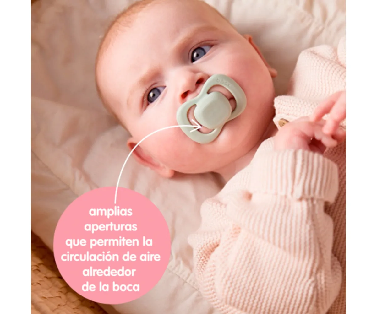 Chupetes Con Diseños^b.box 2 Chupetes Nocturnos Tetina Fisiológica Silicona Blush/Latte