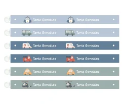 Colecciones Vuelta Al Cole^Tutete 6 Cintas para Colgar Ropa City Cars Personalizables