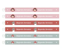 Colecciones Vuelta Al Cole^Tutete 6 Cintas para Colgar Ropa Little Red Personalizables