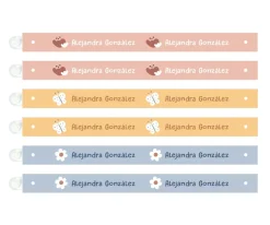 Colecciones Vuelta Al Cole^Tutete 6 Cintas para Colgar Ropa Geometric Nature Personalizables