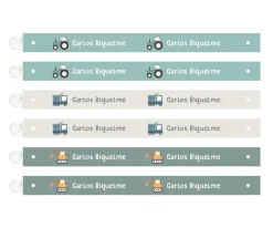 Colecciones Vuelta Al Cole^Tutete 6 Cintas para Colgar Ropa Trucks Personalizables