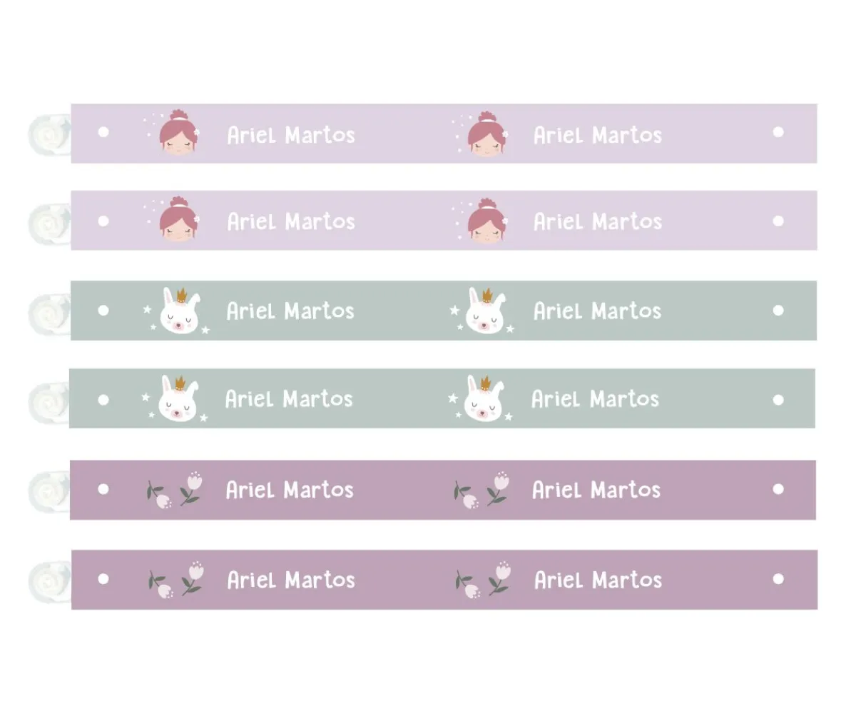 Discount 6 Cintas para Colgar Ropa Ballet Personalizables Colecciones Vuelta Al Cole|Cintas Marca Prendas