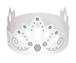 Manualidades Para Niños^Folia 6 Coronas de Papel White Crown