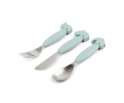 Cubiertos Infantiles^Done by Deer 3 Cubiertos Antideslizantes Deer Friends azul