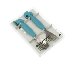 Cubiertos Infantiles^Done by Deer 2 Cubiertos Antideslizantes Deer Friends Azul