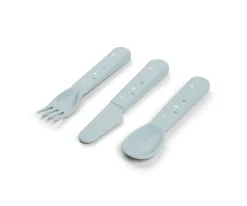 Cubiertos Infantiles^Done by Deer 3 Cubiertos Happy Dots Blue