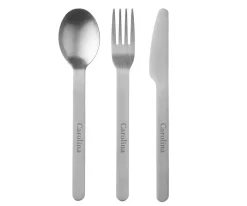 Cubiertos Infantiles^Mepal 3 Cubiertos Personalizables con Funda Nordic Black