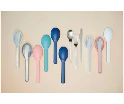 Cubiertos Infantiles^Mepal 3 Cubiertos Personalizables con Funda Nordic Sage