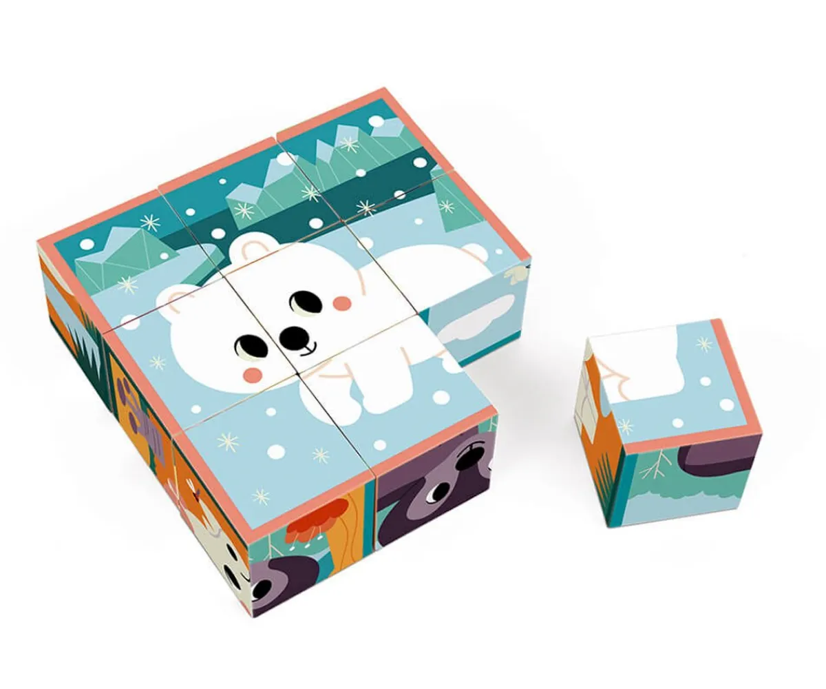 Sale 9 Cubos de Cartón Animales Niños Juguetes Niños 3 Años|Juguetes Para Niños De Un Año