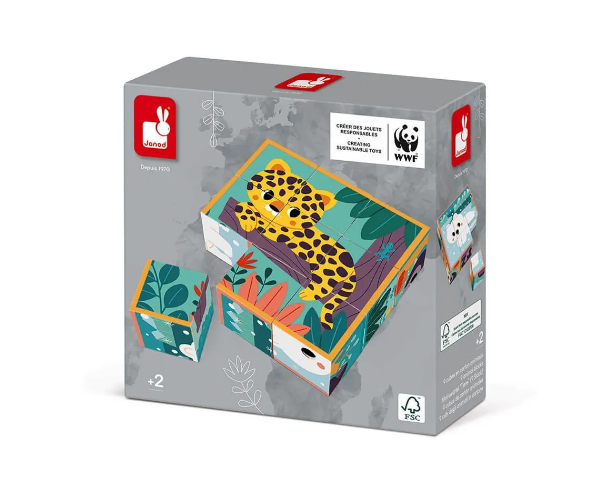 Sale 9 Cubos de Cartón Animales Niños Juguetes Niños 3 Años|Juguetes Para Niños De Un Año