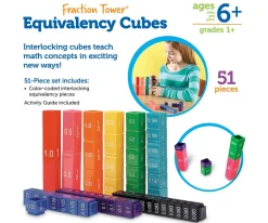New 51 Cubos de Equivalencia Fraction Tower Niños Juguetes Niños 7 Años|Juguetes Niños + 10 Años