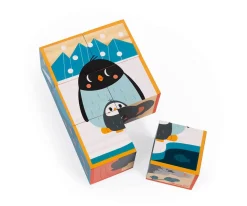 Hot 6 Cubos de Madera Animales Niños Juguetes Para Niños De 18 Meses|Juguetes Para Niños De Un Año