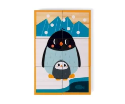 Hot 6 Cubos de Madera Animales Niños Juguetes Para Niños De 18 Meses|Juguetes Para Niños De Un Año