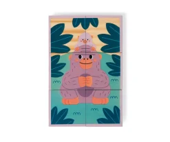 Hot 6 Cubos de Madera Animales Niños Juguetes Para Niños De 18 Meses|Juguetes Para Niños De Un Año