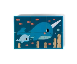 Hot 6 Cubos de Madera Animales Niños Juguetes Para Niños De 18 Meses|Juguetes Para Niños De Un Año