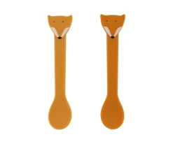 Cubiertos Infantiles^Trixie 2 Cucharas Silicona Mr. Fox
