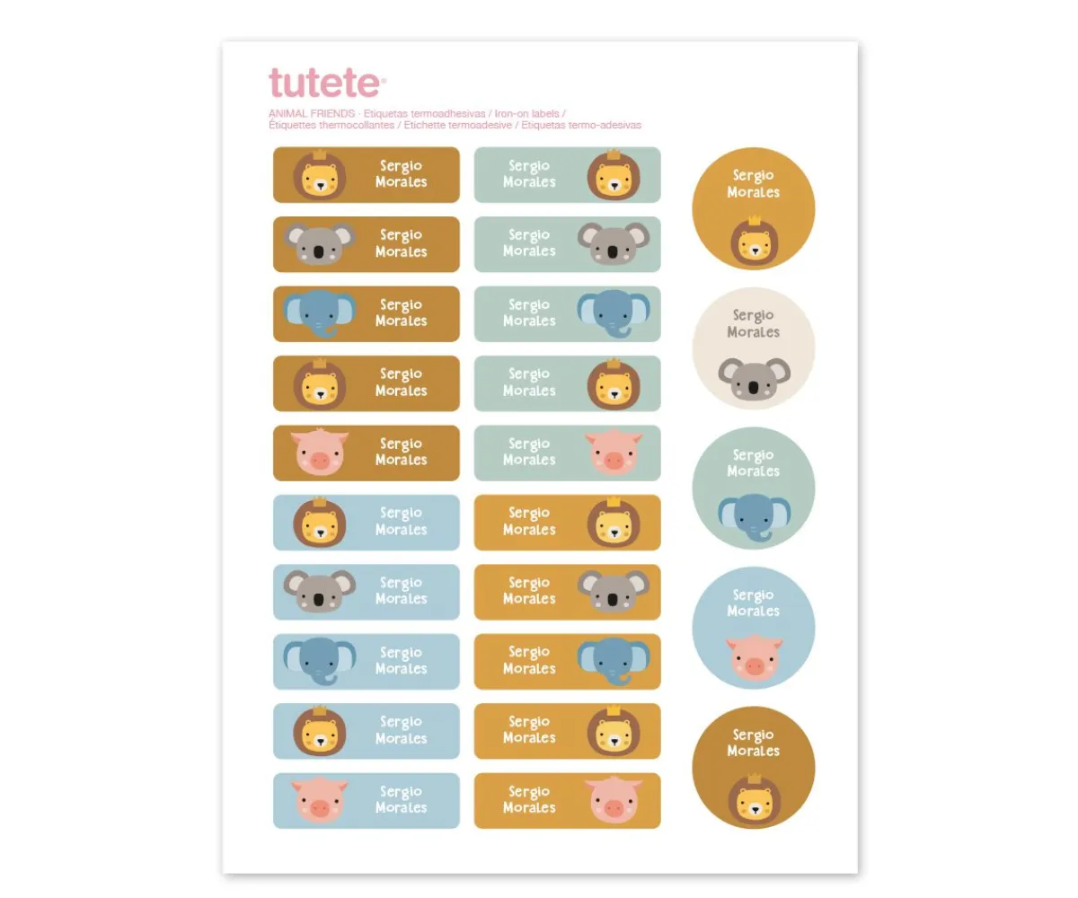 Sale 25 Etiquetas para Ropa Animal Friends Colecciones Vuelta Al Cole|Etiquetas Personalizadas