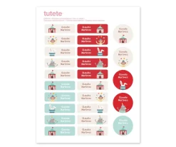 Outlet 25 Etiquetas para Ropa Circus Colecciones Vuelta Al Cole|Etiquetas Personalizadas