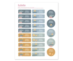 Colecciones Vuelta Al Cole^Tutete 25 Etiquetas para Ropa Croc
