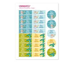 Etiquetas Personalizadas^Tutete 25 Etiquetas para Ropa Dragones