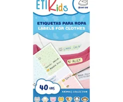 Etiquetas Personalizadas^Etikids 40 Etiquetas para Ropa "Escribe tu Texto" Animales