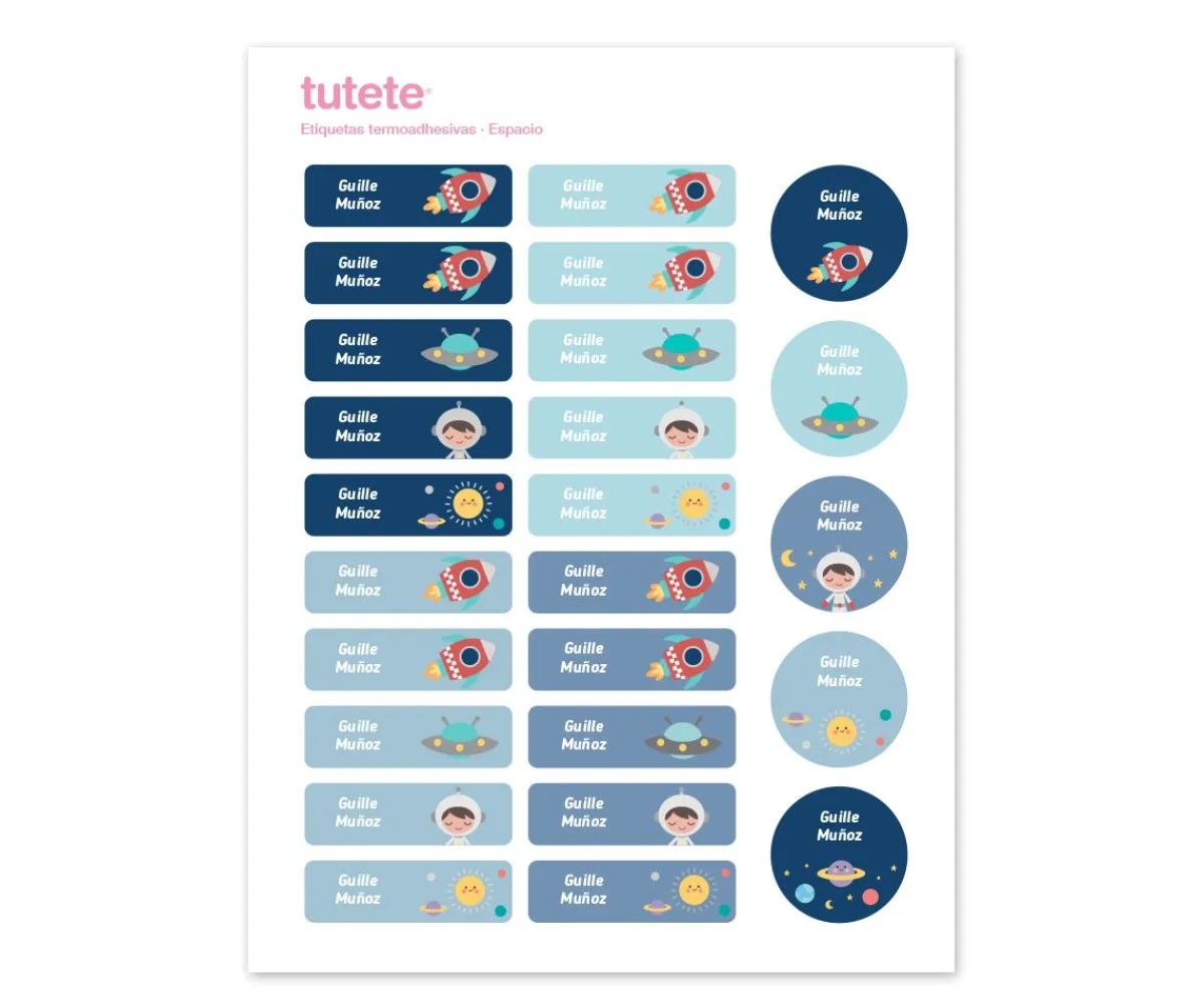 New 25 Etiquetas para Ropa Espacio Colecciones Vuelta Al Cole|Etiquetas Personalizadas