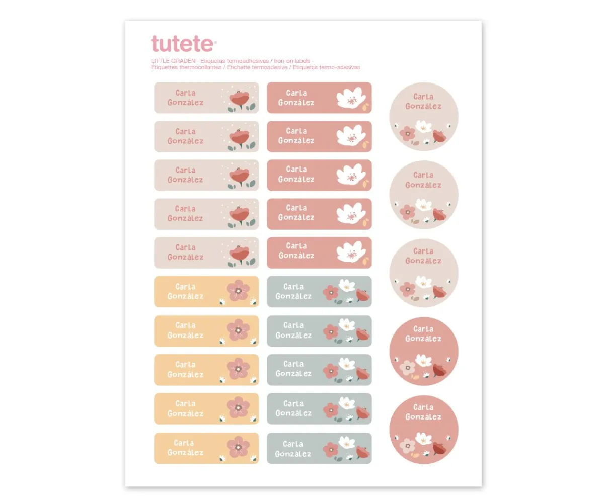 Discount 25 Etiquetas para Ropa Little Garden Etiquetas Personalizadas|Colecciones Vuelta Al Cole