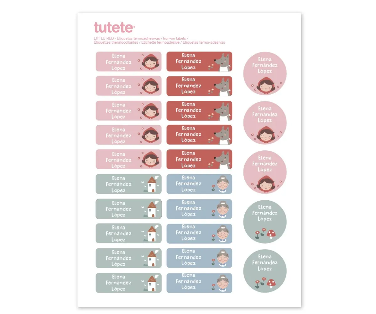 Sale 25 Etiquetas para Ropa Little Red Colecciones Vuelta Al Cole|Etiquetas Personalizadas