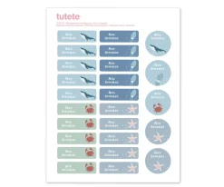 Clearance 25 Etiquetas para Ropa Ocean Etiquetas Personalizadas|Colecciones Vuelta Al Cole