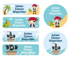 Etiquetas Personalizadas^Tutete 25 Etiquetas para Ropa Pirata