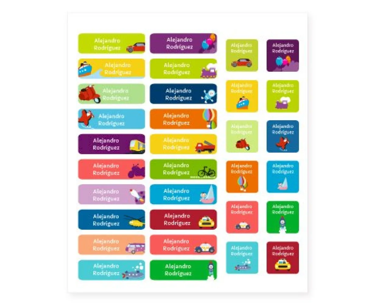 Etiquetas Personalizadas^Tutete 32 Etiquetas para Ropa Rum Rum