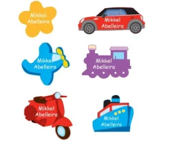 Etiquetas Personalizadas^Tutete 6 Etiquetas para Ropa Rumrum siluetas