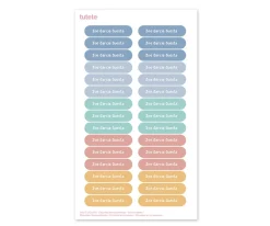 Etiquetas Personalizadas^Tutete 120 Etiquetas para Ropa Solid Colors