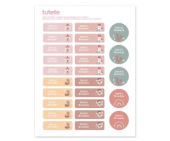 Colecciones Vuelta Al Cole^Tutete 25 Etiquetas para Ropa Wild Fairies