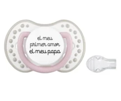 Chupetes Día Del Padre^Chupetes Frases 1 Lovi gris-rosa el meu primer amor