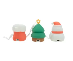 Iluminación^Mary's 3 Luces Nocturnas LED Navideñas Bota, Árbol, Muñeco de Nieve